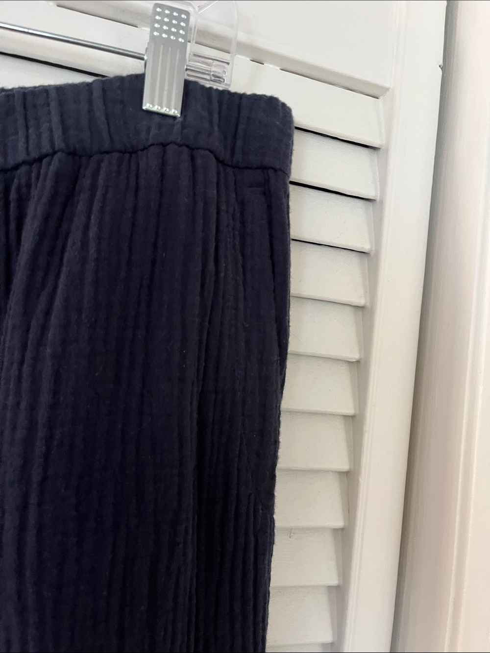 J Jill Wide Leg Pants Navy Sz Medium Elastic Waistband - Picture 5 of 8